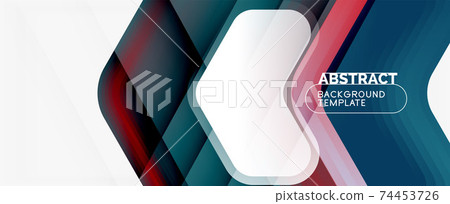 Vector 3d arrow geometric composition, abstract background for business or technology presentation, internet poster or web brochure cover, wallpaper 74453726