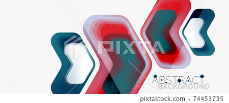 Vector 3d arrow geometric composition, abstract background for business or technology presentation, internet poster or web brochure cover, wallpaper Vector 3d arrow geometric composition, abstract background for business or technology presentation, internet poster or web brochure cover, wallpaper 74453735