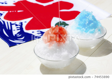 Fluffy shaved ice whiteboard background 74453890