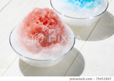 Fluffy shaved ice whiteboard background 74453897