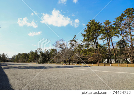風景，歷史，京都御苑，京都御所區京都御所的市容[2月] 74454733