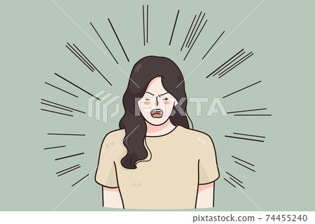 Aggression, hate, rage concept Aggression, hate, rage concept 74455240