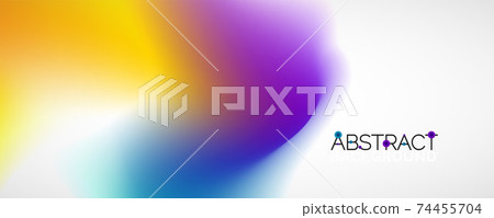 Fluid color gradient abstract background, trendy colorful wallpaper. Vector illustration for placards, brochures, posters, banners and covers 74455704