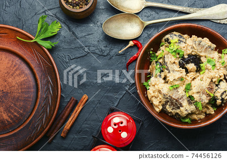 Goulash with beef stew Goulash with beef stew 74456126