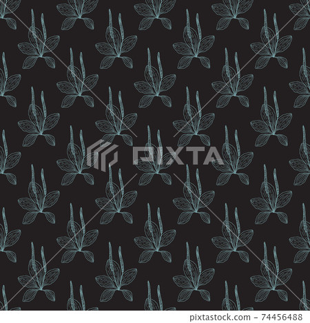 Seamless pattern with great plantain, medicinal plant. Seamless pattern with great plantain, medicinal plant. 74456488