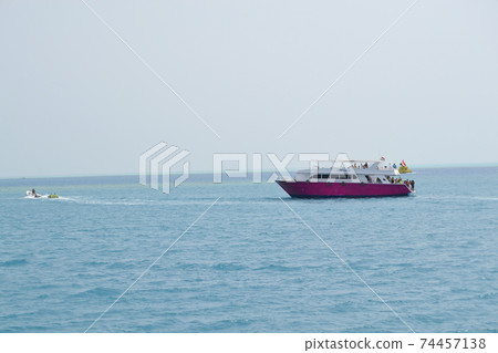 Ships on which you can sail on excursions. Tourists Ships on which you can sail on excursions. Tourists 74457138