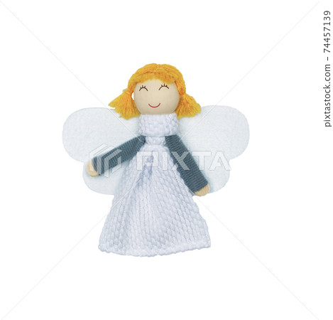 angel with red hair in a White dress isolated angel with red hair in a White dress isolated 74457139