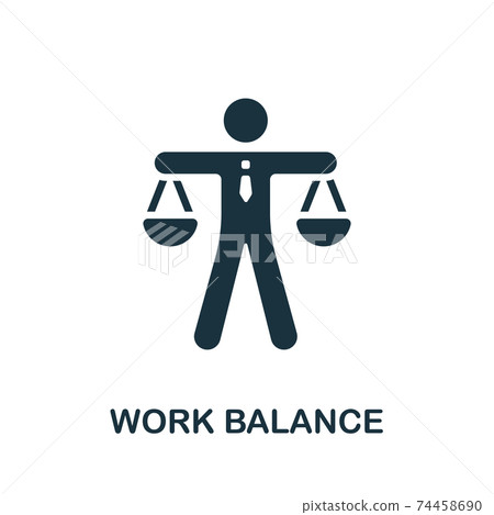 Work Balance icon. Simple element from productive work collection. Creative Work Balance icon for web design, templates, infographics and more 74458690