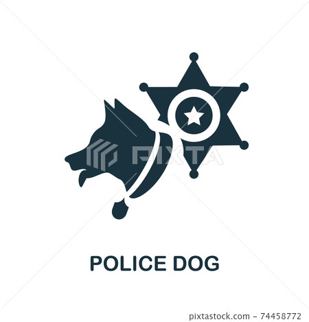 Police Dog icon. Simple element from police collection. Creative Police Dog icon for web design, templates, infographics and more Police Dog icon. Simple element from police collection. Creative Police Dog icon for web design, templates, infographics and more 74458772