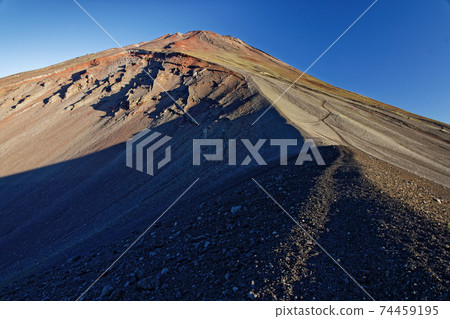 Mt. Fuji summit and Hoei crater seen from Mt. Hoei 74459195