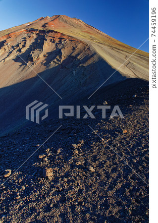 Mt. Fuji summit and Hoei crater seen from Mt. Hoei Mt. Fuji summit and Hoei crater seen from Mt. Hoei 74459196