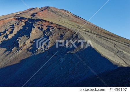 Mt. Fuji summit and Hoei crater seen from Mt. Hoei Mt. Fuji summit and Hoei crater seen from Mt. Hoei 74459197