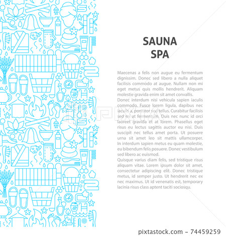 Sauna Spa Line Pattern Concept 74459259