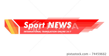 Breaking news. Lower third TV news bar vector illustration. Streaming live news sign. Banner template for broadcasting television video 74459682