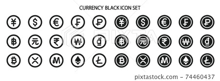 各國的貨幣和虛擬貨幣 各國的貨幣和虛擬貨幣 74460437
