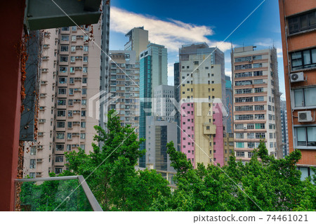 Scenery of a residential area in Hong Kong Scenery of a residential area in Hong Kong 74461021
