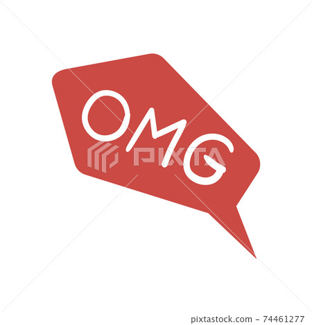 Bubble talk phrases. Colorful speech cloud for online chat messages with omg. Abstract dialogue reaction in comic design isolated on white background. Vector cartoon communication tag Bubble talk phrases. Colorful speech cloud for online chat messages with omg. Abstract dialogue reaction in comic design isolated on white background. Vector cartoon communication tag 74461277