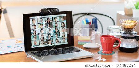 餐桌Web會議電腦屏幕橫幅尺寸 74463284