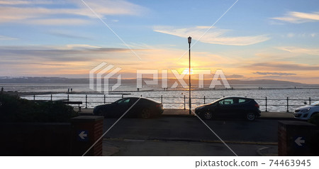 View of Liverpool at sunset, United Kingdom View of Liverpool at sunset, United Kingdom 74463945