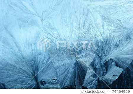 Closeup frosted window.Seelctive focus Closeup frosted window.Seelctive focus 74464909