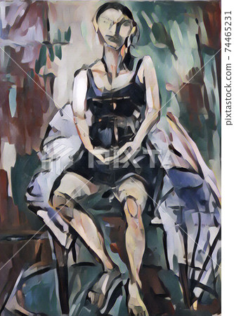 Woman in black 74465231