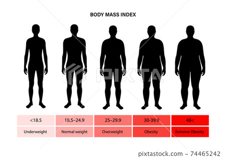 Body mass index man 74465242