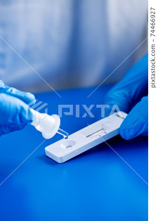 using a covid-19 rapid antigen test in the lab 74466927