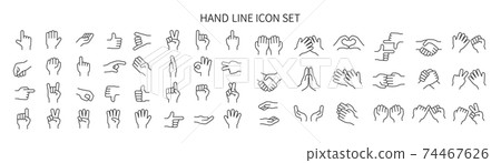 Various hand icon sets 74467626