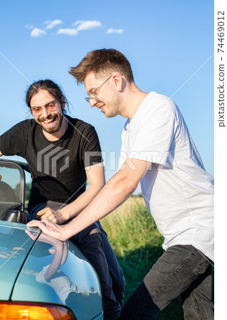 White european boys outside White european boys outside 74469012