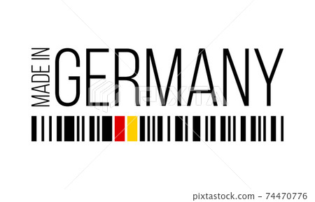 barcode made in germany, vector illustration on white background barcode made in germany, vector illustration on white background 74470776