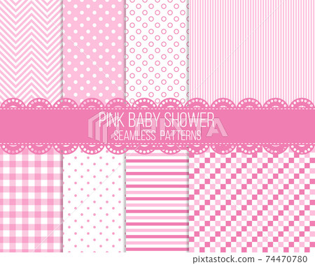 pink baby shower seamless patterns set pink baby shower seamless patterns set 74470780
