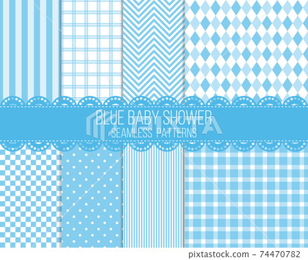 blue baby shower seamless patterns set blue baby shower seamless patterns set 74470782