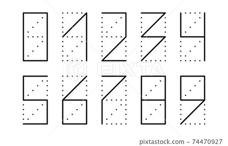 zip code numbers for envelope or postcard, vector illustration zip code numbers for envelope or postcard, vector illustration 74470927
