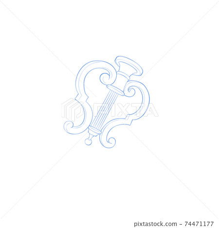 Lyra / constellation picture / summer constellation Lyra / constellation picture / summer constellation 74471177