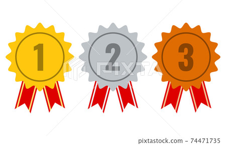 1st, 2nd and 3rd place - gold, silver and bronze medals set 1st, 2nd and 3rd place - gold, silver and bronze medals set 74471735