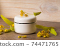 organic linden skincare cream cosmetic jar 74471765