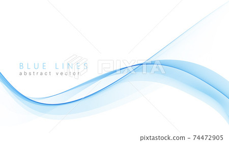 Vector blue color abstract wave design element - Stock Illustration ...