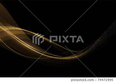 Abstract shiny color gold wave design element Abstract shiny color gold wave design element 74472995