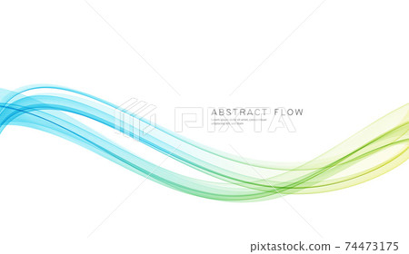 Vector blue color abstract wave design element 74473175