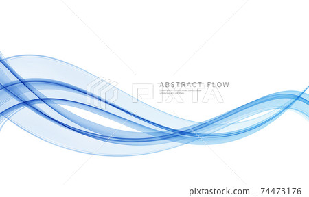 Vector blue color abstract wave design element 74473176