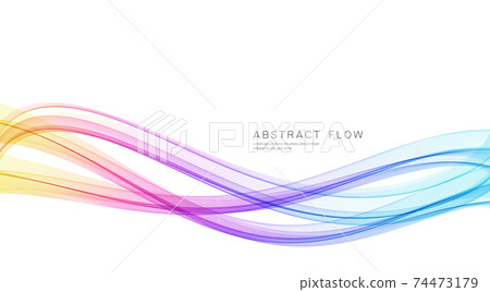 Abstract shiny color spectrum wave design element Abstract shiny color spectrum wave design element 74473179