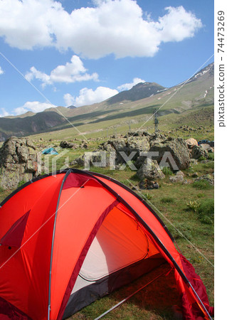 a view to Hasan Mountain in Turkey 74473269