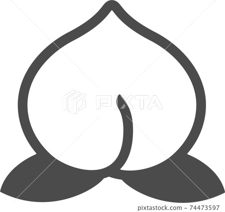 Peach icon illustration Peach icon illustration 74473597