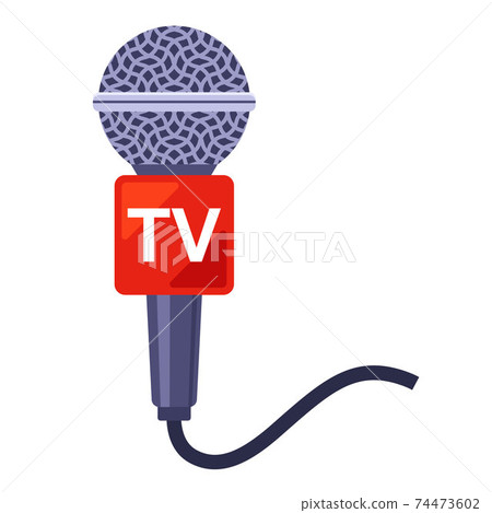 microphone for television. hot news for TV. 74473602