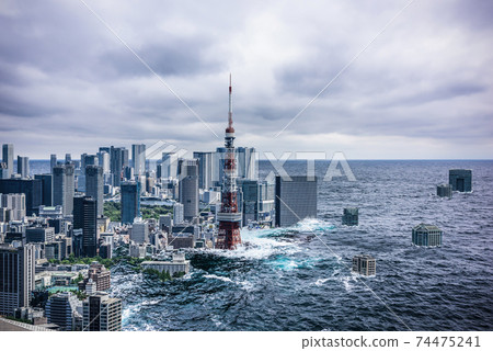 Tsunami image of Tokyo 74475241