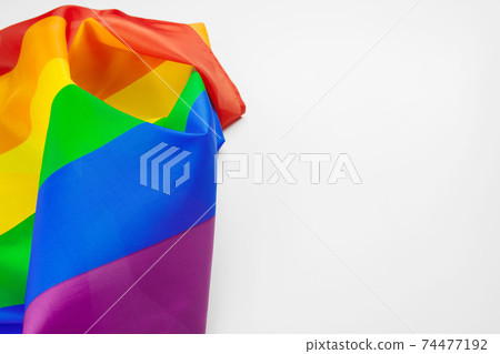 lgbt pride rainbow flag isolated on white lgbt pride rainbow flag isolated on white 74477192
