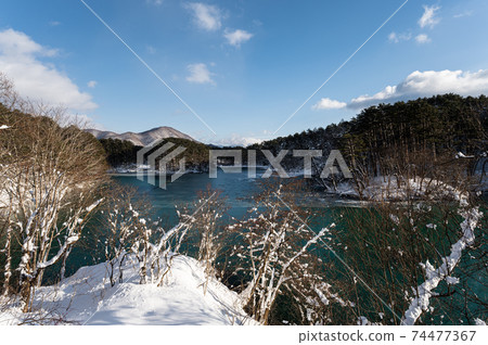 冬季Goshikinuma Snowscape福島縣 74477367