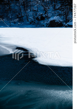 冬季Goshikinuma Snowscape福島縣 冬季Goshikinuma Snowscape福島縣 74477387