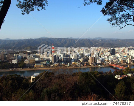 Kochi City in Winter '21 (View from Hitsuzan; Forest → Kagami River → Kochi City → Shikoku Mountains) Kochi City in Winter '21 (View from Hitsuzan; Forest → Kagami River → Kochi City → Shikoku Mountains) 74478257