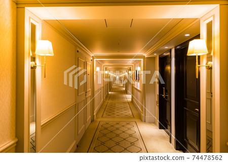 Luxury hotel corridor passage 74478562
